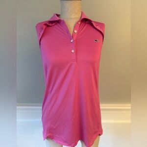 Vineyard Vines Women's Vibrant Pink Sleeveless Performance Polo